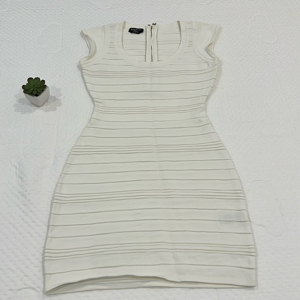 Bebe Cut-out Textured Bodycon Dress, Size M